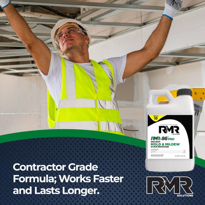 RMR-86 Pro Contractor Grade Mold Stain & Mildew Stain Remover Cleaning Solution, Professional Quality Formula, 1 Gallon