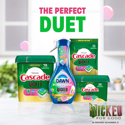 Dawn Powerwash Spray, "Wicked: For Good" Limited Edition Dish Soap, Dishwashing Liquid, Fantabulous Floral, 1 Starter Kit, 16 Fl Oz