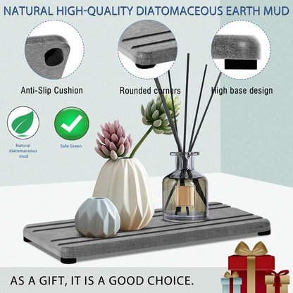 3PCS Water Absorbing Stone Tray, Fast Drying Stone Sink Tray, Stones Soap Trays, Water Absorbent Diatomite Trays, Diatomite Coasters for Kitchen Sink Bathroom Counter, Hand Soap Dish & Holders