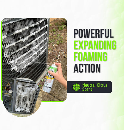 Leak Saver Foam Blaster AC Coil Cleaner for AC Unit 3-Pack | No Rinse Formula for Evaporators & Condensers | Neutral Citrus Scent
