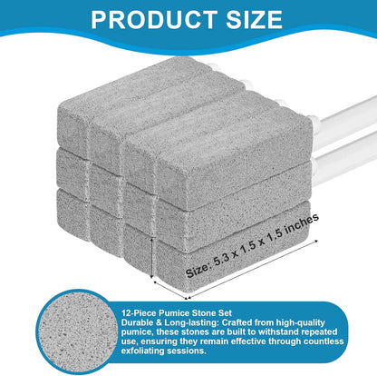 5 Packs Pumice Cleaning Stone with Extra Long Handle, Pumice Stone for Toilet Bowl Clean for Cleaning Toilets, Bathtubs, Grills, Swimming Pools, Sinks