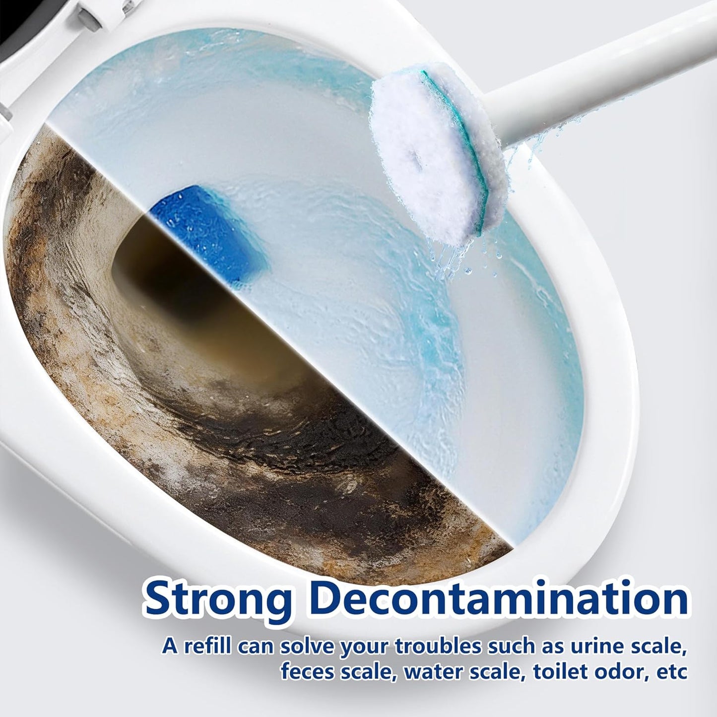 80 Toilet Wand Refills for Clorox Toilet Wand, Disposable Toilet Brush Head with Rich Foaming, Extra Thick Triple-layer Refills, Strong Cleaning & Scrubbing Power, Won't Fall Off or Fall Apart