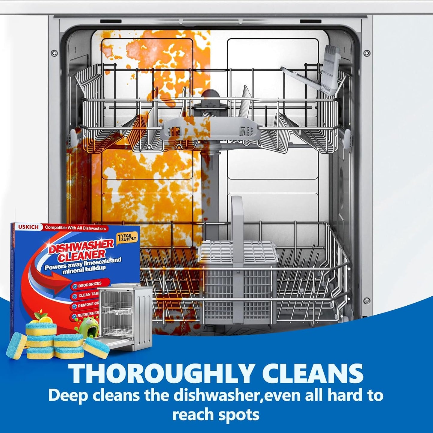 200 Count Dishwasher Pods, No Pre-Rinse Dishwasher Detergent Soap On Stain and Grease, Leaving a Virtually Spotless Shine,Dishwasher Detergent for Deep Cleaning