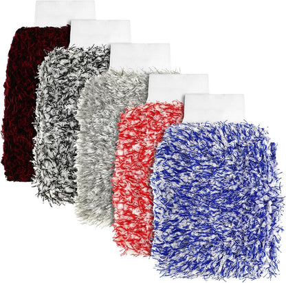 Tallew 5 Pcs Microfiber Car Wash Mitt Absorbent Detailing Washing Gloves Automotive Car Cleaning Supplies for Cars Motorcycles Suvs Trucks Boats, 7 x 11 Inches