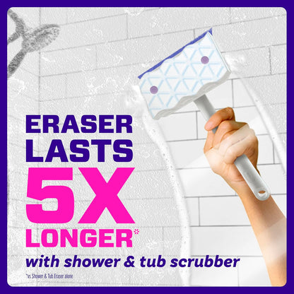 Mr. Clean Magic Eraser Sponge, Bathroom Cleaner, Shower Cleaner, Tub Cleaner, Soap Scum Remover, Bathroom Cleaning Supplies, Dawn Cleaning Power with Febreze Lavender Scent, 5ct