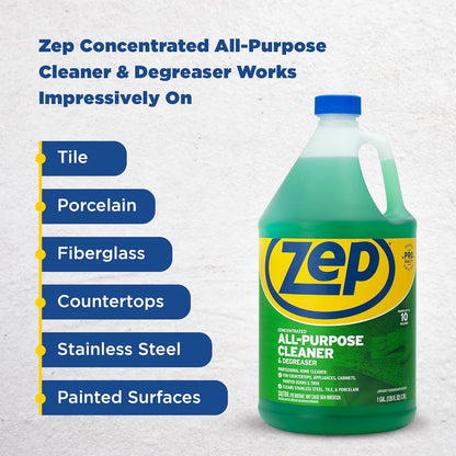 Zep All-Purpose Cleaner and Degreaser - 1 Gallon (1 Unit) ZU0567128 - Heavy Duty Industrial Cleaner for Business and Household Used in Kitchen, Countertops, Appliances, Walls and Floor Surfaces