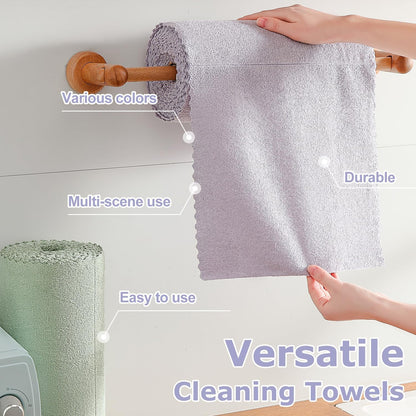 80 Pack Microfiber Cleaning Cloth Roll Reusable Paper Towels 12"x12" Tear Away Cloth, Microfiber Towels for Cars, Wash Cloths, Lint Free Dark Grey Rags for House, Kitchen,Window,Cleaning Supplies