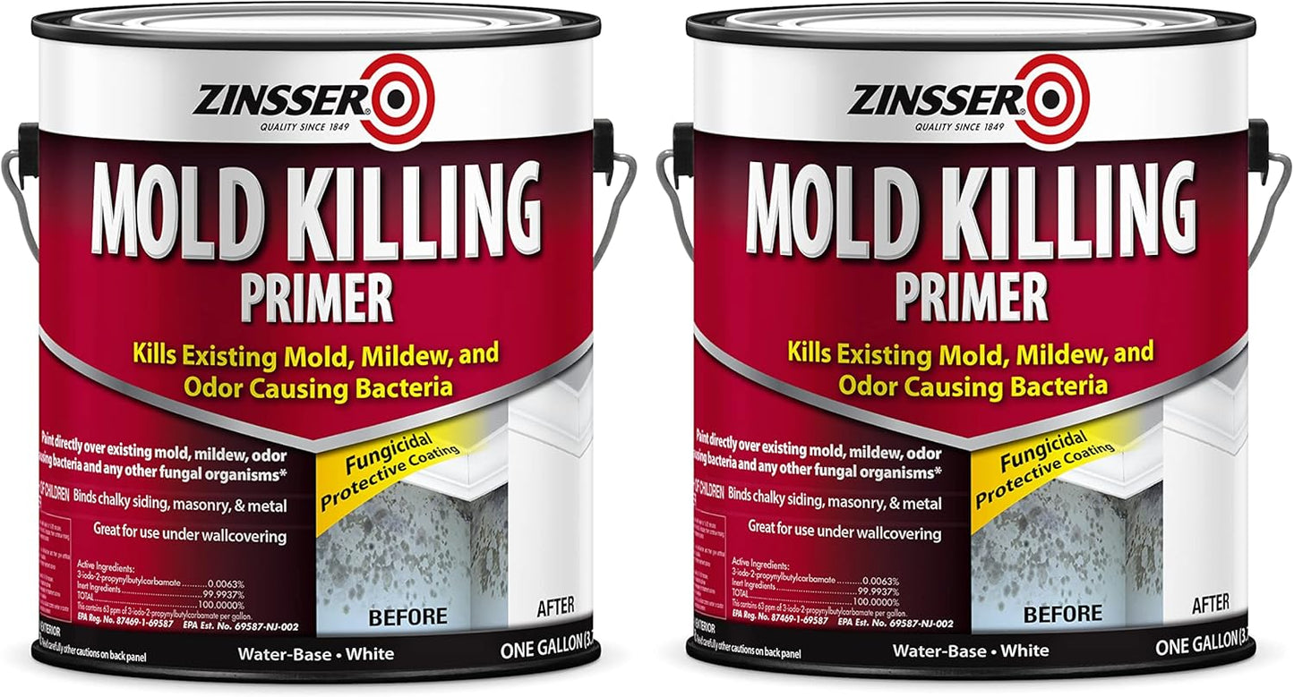 qt Zinsser 276087 White Zinsser, Mold Killing Primer Water-Based Mold Killing Primer