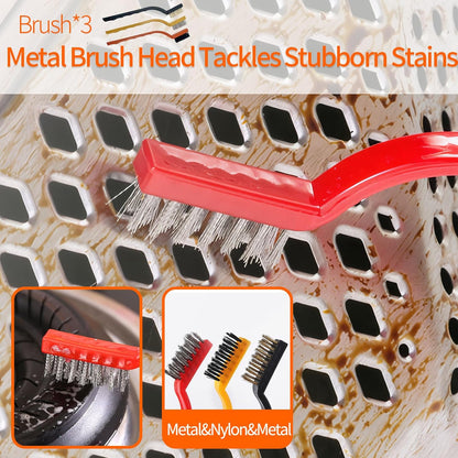 20 PCS Crevice Cleaning Brush Set - Multi-Purpose Hard Bristle Brushes for Deep Cleaning Kitchen, Bathroom, Grout, Sink, Cup, Blender, Corners, Tight Spaces