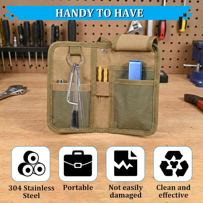 Carburetor Cleaning Kit, 13 Stainless Steel Wires, 10 Needles, 5 Nylon Brushes, 1 Pick, Torch Tip Cleaner Tool For Motorcycle, Lawnmower, Atv, Chainsaw, Spray Gun, Small Engine