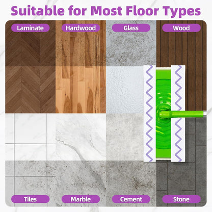 50 Count Microfiber Mop Pads Compatible with Swiffer Powermop, Disposable or Reusable Replacement Pads for Wet & Dry Use, PowerMop Refills for Multi-Surface Floor Cleaning