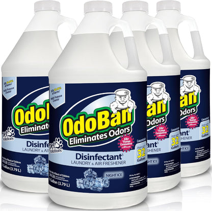 OdoBan Disinfectant Concentrate and Odor Eliminator, Made in the USA, Night Ice Scent, 2 Gallons
