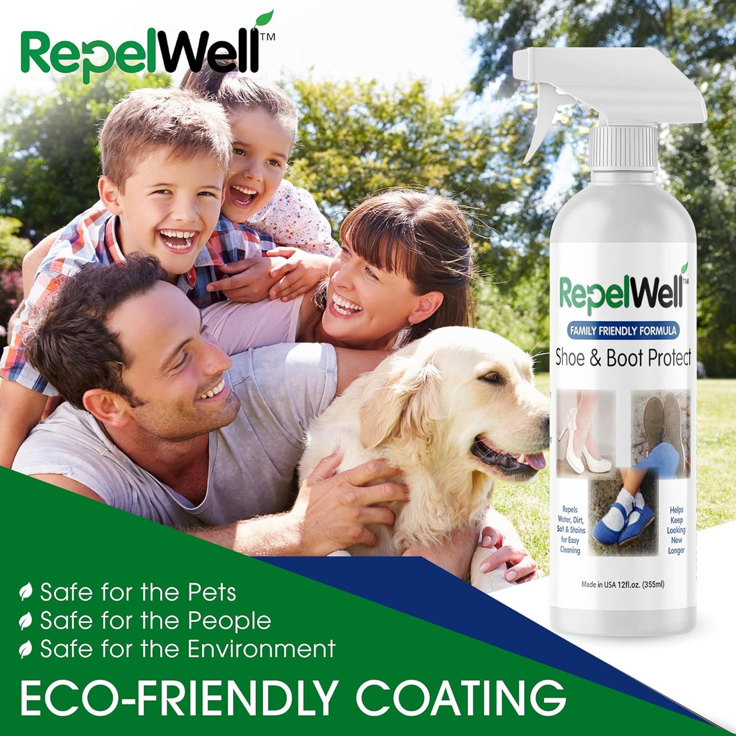 Eco-Friendly Upholstery Protect Stain & Water Repellent Spray 24oz – Non-Toxic, Pet-Safe Formula for Fabric, Leather, & Suede – Long-Lasting Stain Guard Keeps Furniture Clean & New