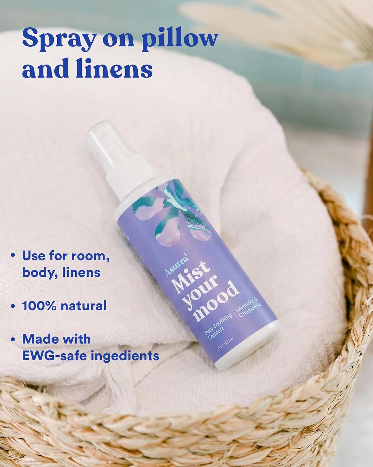 ASUTRA Multi-Use Essential Oil Aromatherapy Spray (Citrus & Eucalyptus), 4 fl oz – Mist for Face, Body, Rooms & Linens – Car, Fabric, and Bathroom Freshener
