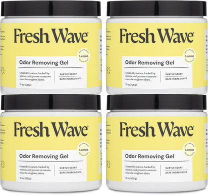 Fresh Wave Odor Removing Gel, 7 oz., Pack of 3 - Odor Absorbers for Home, Safer Odor Relief, Natural Plant-Based Odor Eliminator, Every 7 oz. lasts 15-30 Days, For Cooking, Trash & Pets