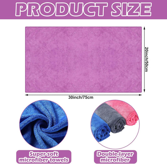SmoothNovelty 10 Pcs Extra Large Microfiber Cloth 30" x 20" Large Floor Microfiber Towel Reusable Washable Free Lint Free Cloth Rag for Squeegee Mop Floor Window Housekeeping (Bright Color)
