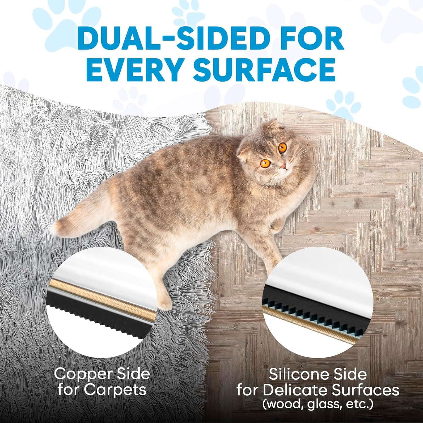 Carpet Rake for Pet Hair Removal – Carpet Scraper – Dog & Cat - Pet Hair Broom for Rugs, Furniture – Adjustable Rug Broom for Pet by Okköbi