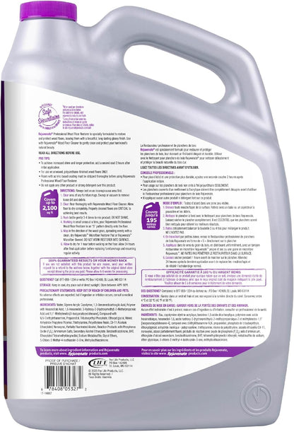 Rejuvenate Professional Wood Floor Restorer Fills Scratches, Shines And Protects Wood Flooring For A High Gloss Shine, 32 Ounces