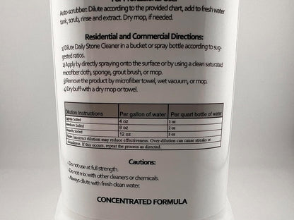 Marble and Granite Daily Stone Cleaner (Neutral Cleaner - Ph7) 1-Gallon Concentrate Formula - makes up to 32 gallons