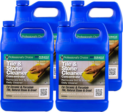 Miracle Sealants Tile & Stone Cleaner Concentrate for Natural Stone, Tile & Grout, 32 oz