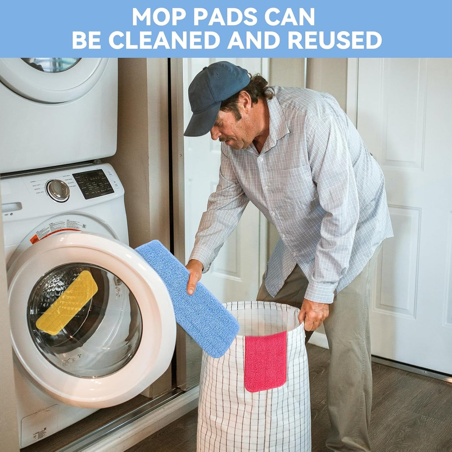 8 Pack Spray Mop Refills Compatible for Libman Freedom Spray Mop, Reusable & Washable 16in Microfiber Floor Cleaning Mop Pads for Spray Mop