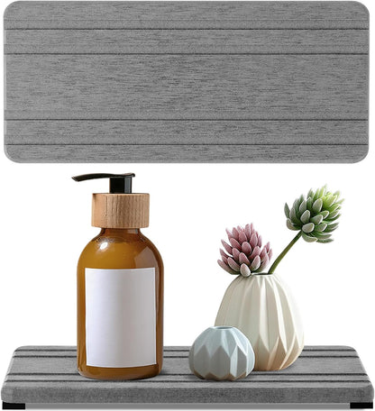 3PCS Water Absorbing Stone Tray, Fast Drying Stone Sink Tray, Stones Soap Trays, Water Absorbent Diatomite Trays, Diatomite Coasters for Kitchen Sink Bathroom Counter, Hand Soap Dish & Holders