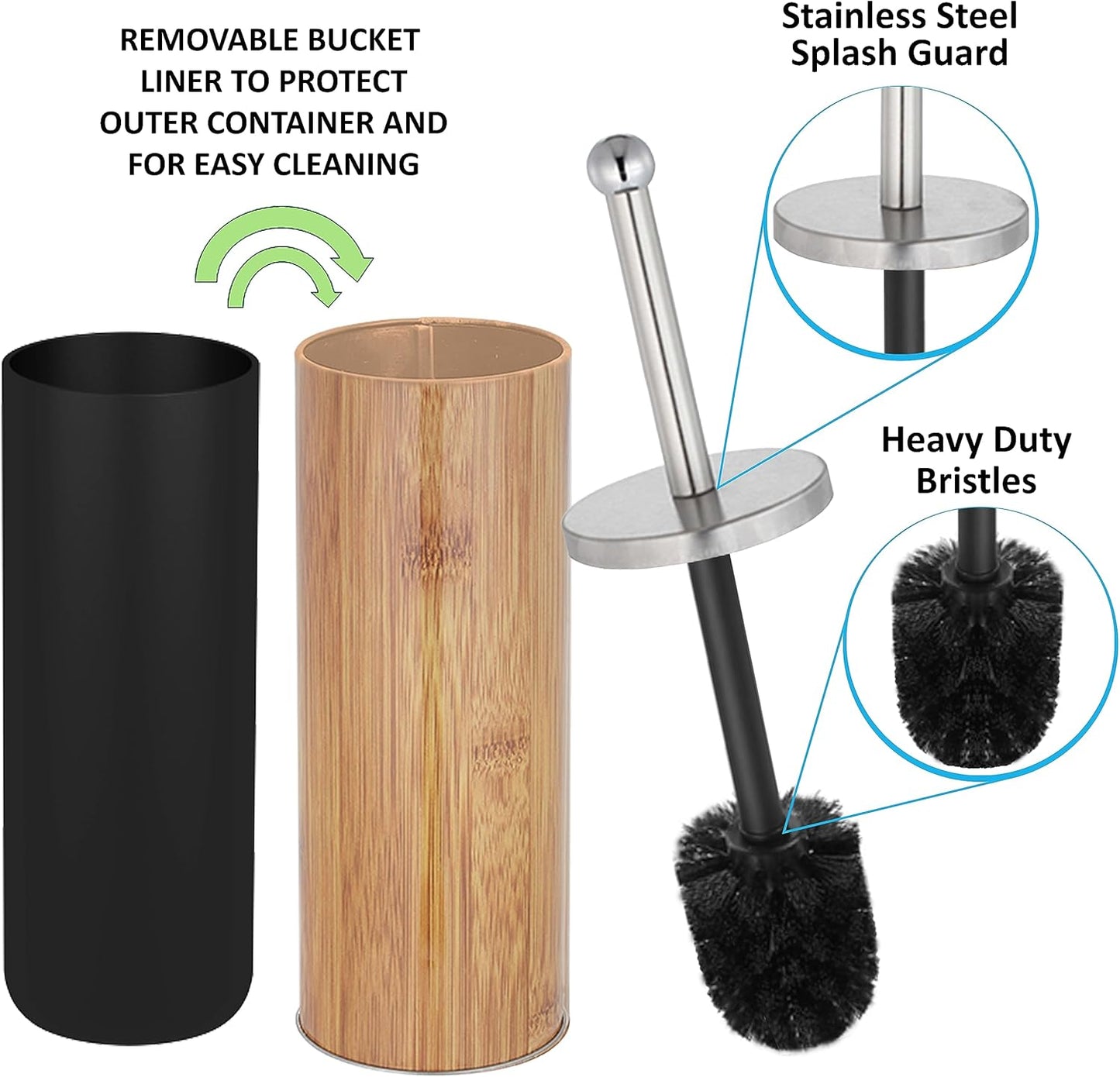 Deep & Sturdy Toilet Bowl Brush with Holder - Durable Scrubbing - Toilet Cleaners - Household Essentials - Silicone Brush - Bathroom Cleaner - Cleaning Supplies - Household Supplies, White