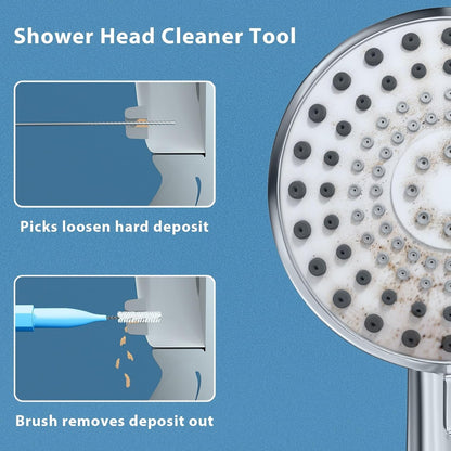 Lumkew Shower Head Cleaner Picks,Multiple Shower Head Cleaning Brush for Small Hole, Nozzle unclogger Tool for Showerhead with Storage Box