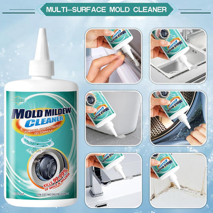 HIHWEM MoldStain Remover Gel, Washing Machine Seal Cleaner for Front Load Washer, Tiles Grout Cleaner Bathroom Cleaning Home Kitchen Sinks Caulk Cleaning, 10 Oz