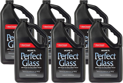 HOPE'S Perfect Glass Cleaner Spray Refill, Streak-Free, Ammonia-Free Window, Mirror, Screen, Tinted Glass, and Shower Door Cleaner, Indoor and Outdoor Glass Surfaces, 67.6 Ounce, Pack of 1
