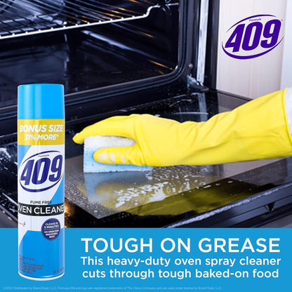 409 Fume Free Oven Cleaner 19oz Aerosol, Fresh Scent, Cuts Through Grease & Grime on Contact, A Powerful Clean You Can Trust, Fresh Scent, 19 Oz | Grill Cleaner, Stove Top Cleaner