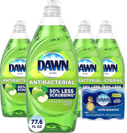 Dawn Ultra Antibacterial Dishwashing Liquid Dish Soap, Apple Blossom Scent - 7 fl oz