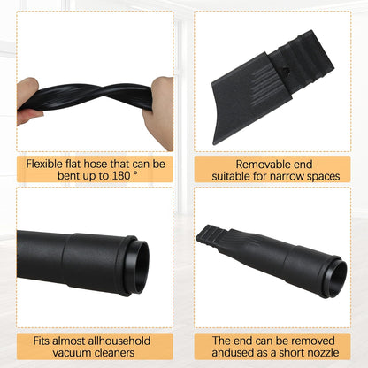 25 inch Flexible Vacuum Crevice Attachment Tool Vacuum Vacuum Attachment for Vac Hoses 1-1/4"(32mm) or 1-3/8"(35mm) vac Accessories Compatible Dyson Shark Hoover Kenmore Bissell & More