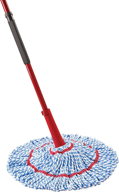O-Cedar MicroTwist MAX Microfiber Twist Mop with 1 Extra Refill | Features Hands-Free Wringing | Extra Large 18-Inch Mop Head | Safe on All Floor Types