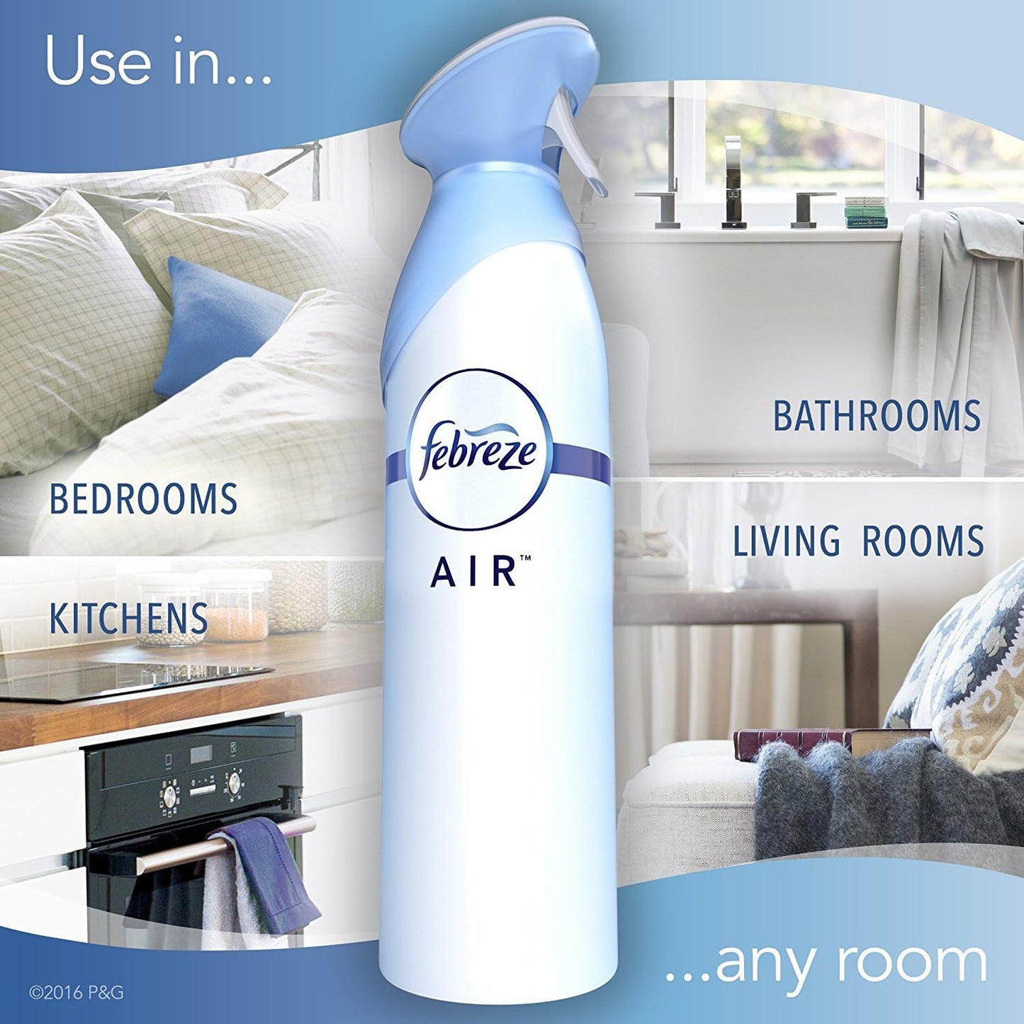 Febreze Air Mist Air Freshener Spray, Odor-Fighting Room Spray, Air Fresheners for Home and Bathroom and Kitchen, Aerosol Can, Gain Island Fresh Scent, 8.8oz, (Pack of 2)