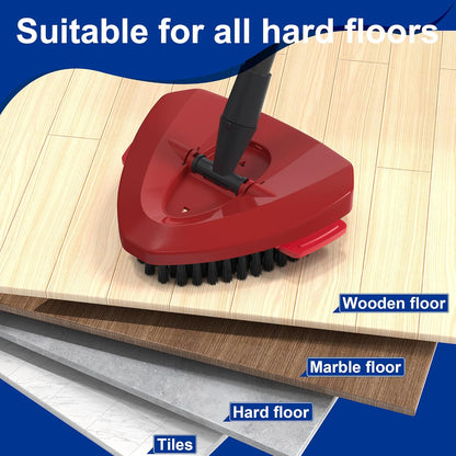 Replacement Scrub Brush for O-Cedar 2-Tank System, 4.4" Triangular Spin Mop Scrubber Head, Heavy-Duty Stiff Bristle Cleaning Brush for Tile, Grout, Bathroom, Kitchen & Floors