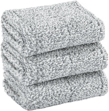 3 Pack Microfiber Mop Pads, Replacement Mop Cleaning Pads for Mop Bucket Set (ASIN:B0D7HCH1KS), Pack of 3 Refills 13inch - Grey