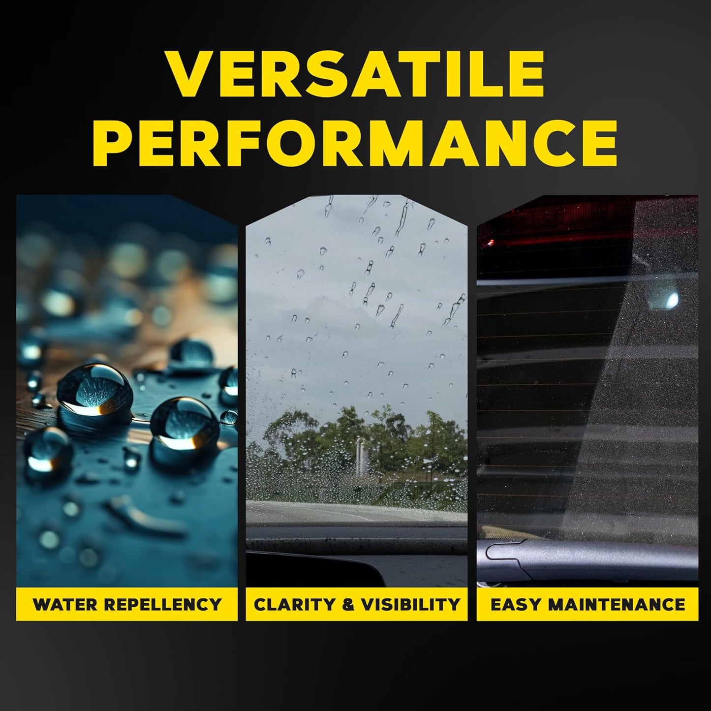 Meguiar's Ultimate Glass Cleaner & Water Repellent - Premium Glass and Window Cleaner for Quick Cleaning with Hydrophobic Technology that Acts as a Rain Repellent Improving Visibility in Rain - 16oz