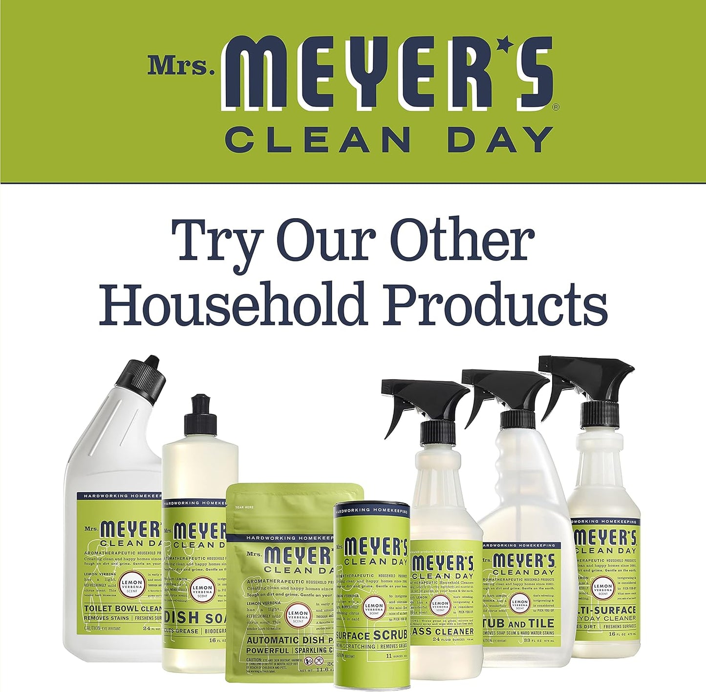 MRS. MEYER'S CLEAN DAY All-Purpose Cleaner Spray, Lemon Verbena, 16 Fl. Oz - Pack of 3