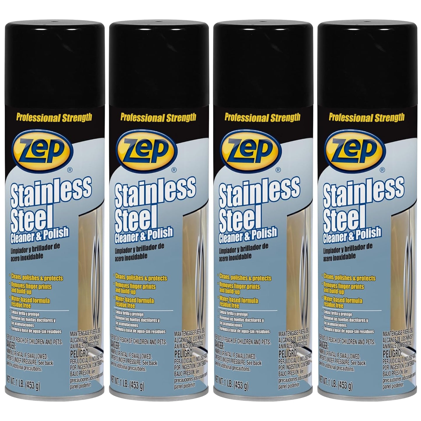 Zep Stainless Steel Cleaner & Polish - 16 oz (Pack of 1) - 1048844 - Removes fingerprints, smudges, dirt and dust