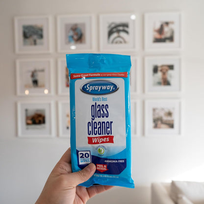 Sprayway SW199R Ammonia-Free Glass Cleaner Wipes, Fresh Scent, 20 Count