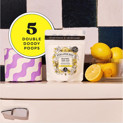 Poo~Pourri Original Citrus Before-You-Go 2-in-1 Toilet Potty Pods 20ct - Bathroom Odor Remover & Toilet Cleaner - Plant Based Ingredients & Essential Oils - with Lemon, Bergamot, & Lemongrass Scent