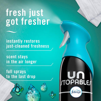 Febreze Air Mist, Air Freshener Spray, Odor Fighting Room Spray, Deodorizer for Home Bathroom Kitchen Office Apartment Dorm Room Classroom, Linen & Sky Scent, 8.1oz (Pack of 6)
