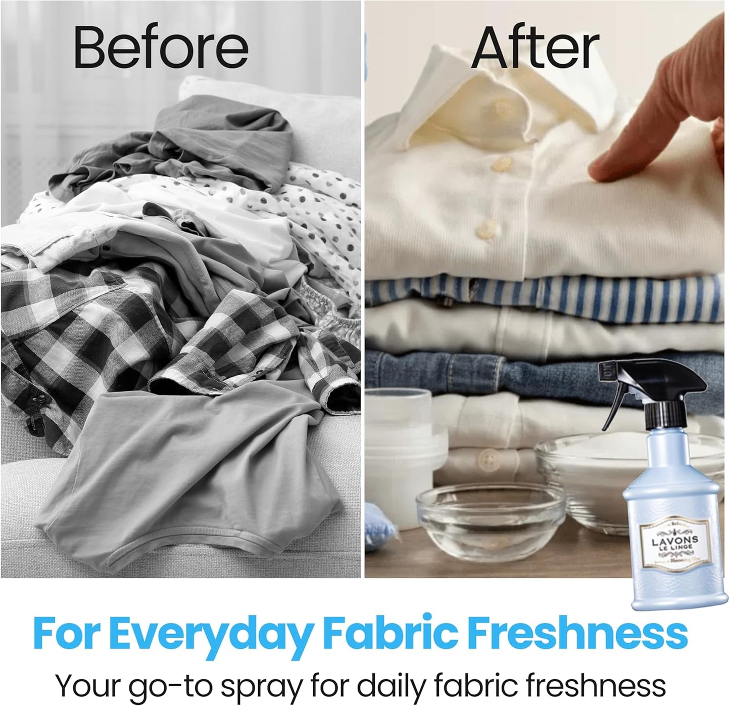 LAVONS Fabric Spray Freshener for Carpet Fresh, Pet Safe Linen Spray for Bedding, Organic Fabric Refresher Spray for Home & Offices, Natural Carpet Freshener from Japan, 12.5 Fl Oz LUXURY RELAX 2EA