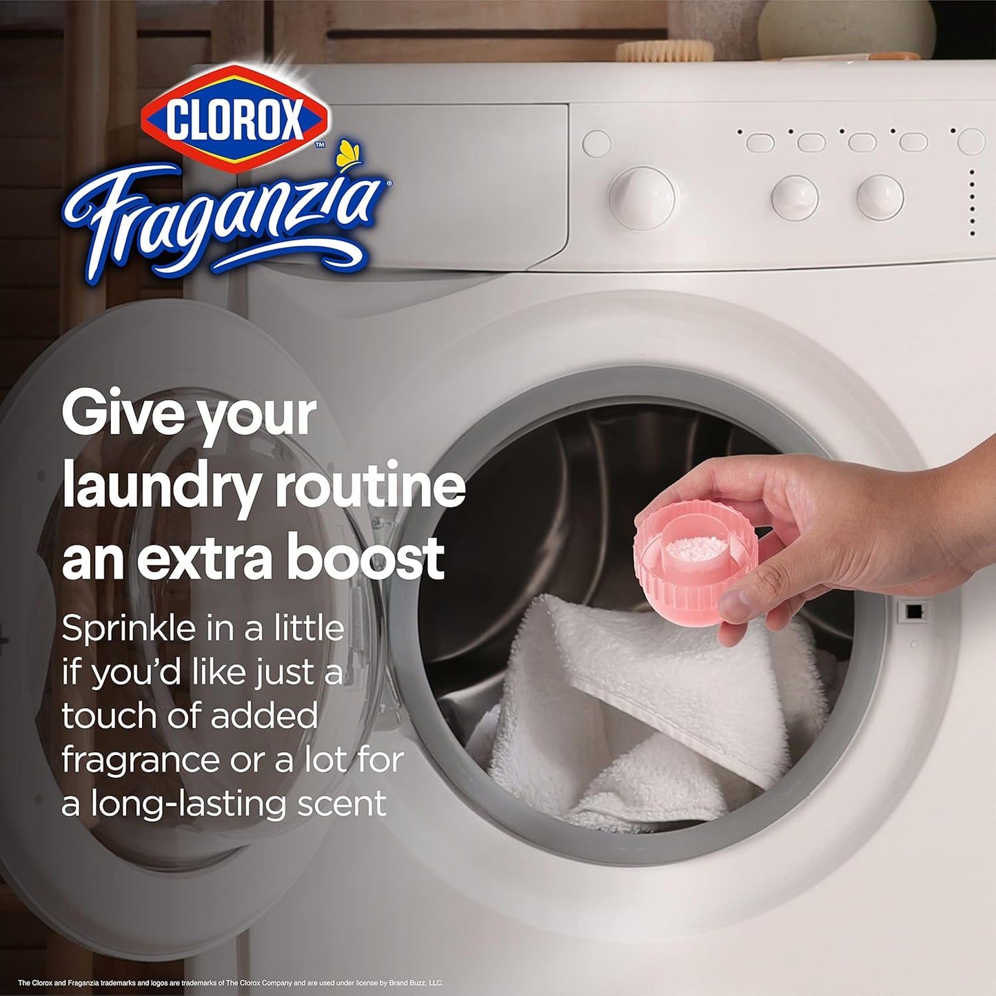 Clorox Fraganzia Laundry Scent Booster Crystals, In-Wash Fragrance Beads for Fresh-Smelling Clothes & Linens, Safe for All Fabrics & Colors, Easy-Pour Bottle, Vanilla Scent, 18 Oz, 2 Pack