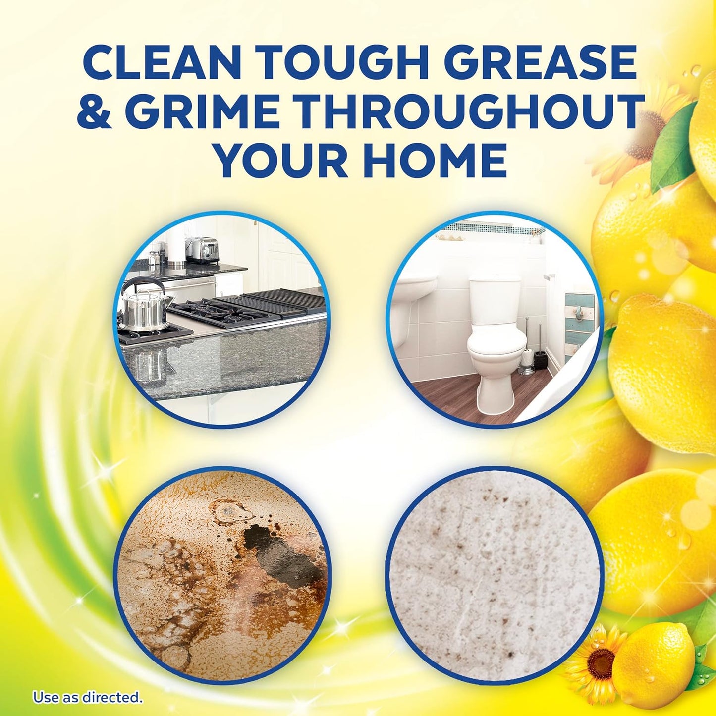 Lysol Pro All-Purpose Cleaner, Advanced Deep Cleaning Sanitizing and Disinfecting Spray, For Commercial Use, Use to Clean and Deodorize, Lemon Breeze Scent, 32oz (Pack of 1)