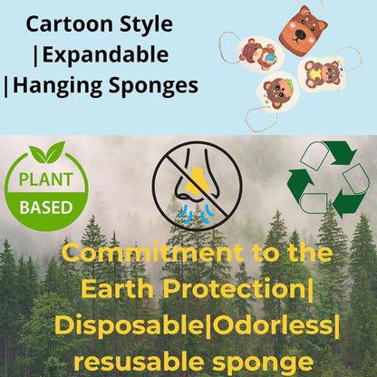 Glowvison Trade Versatile Cellulose Sponges – Pack of 4 Cute Cartoon Shapes with Fun Prints – |Ideal for Dishwashing |Car Cleaning| Window & Blind Wipe, and Pet Play – Eco-Friendly & Reusable