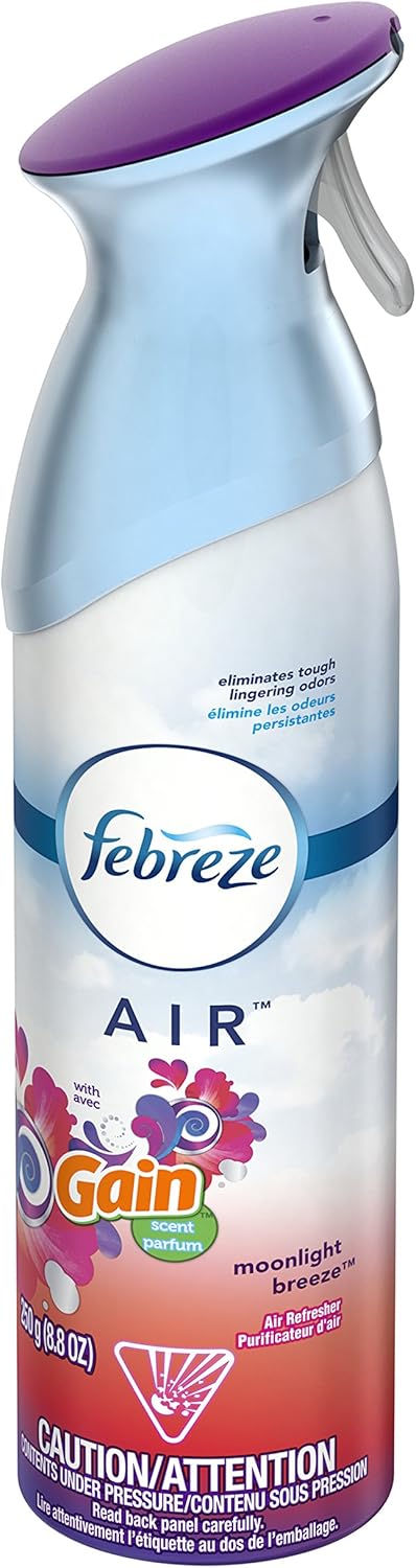 Febreze Air Mist Air Freshener Spray, Odor-Fighting Room Spray, Air Fresheners for Home and Bathroom and Kitchen, Aerosol Can, Gain Island Fresh Scent, 8.8oz, (Pack of 2)