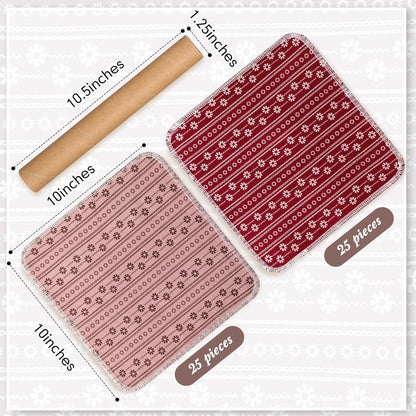 Redbaker 50 Pcs Reusable Paper Towels Paperless Reusable Cotton Cloths Toilet Absorbent Washable Paper Towels with Roll Kitchen Dishcloth for Kitchen Paperless Dishcloths(Stripe)