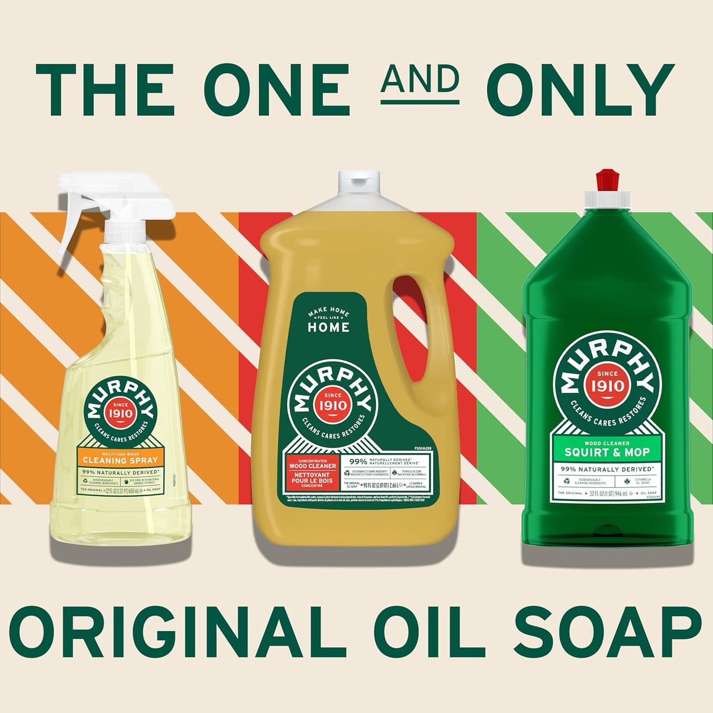 Murphy Oil Soap Concentrated Formula, Wood Cleaner, No-Rinse Floor Cleaner, Citronella Oil Scent, 32 fl oz Bottle (3 Pack)